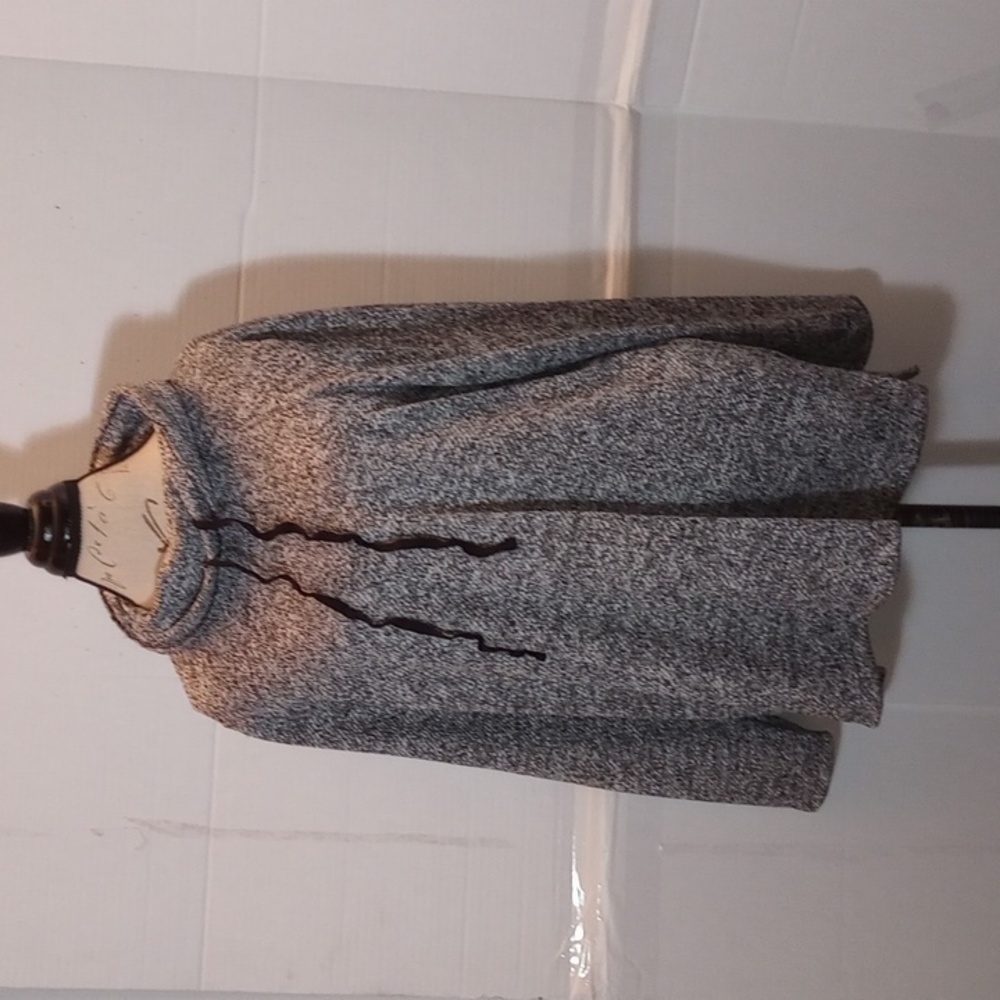 Lane Bryant Black and White Mingled colored long sleeve cowl neck sweater